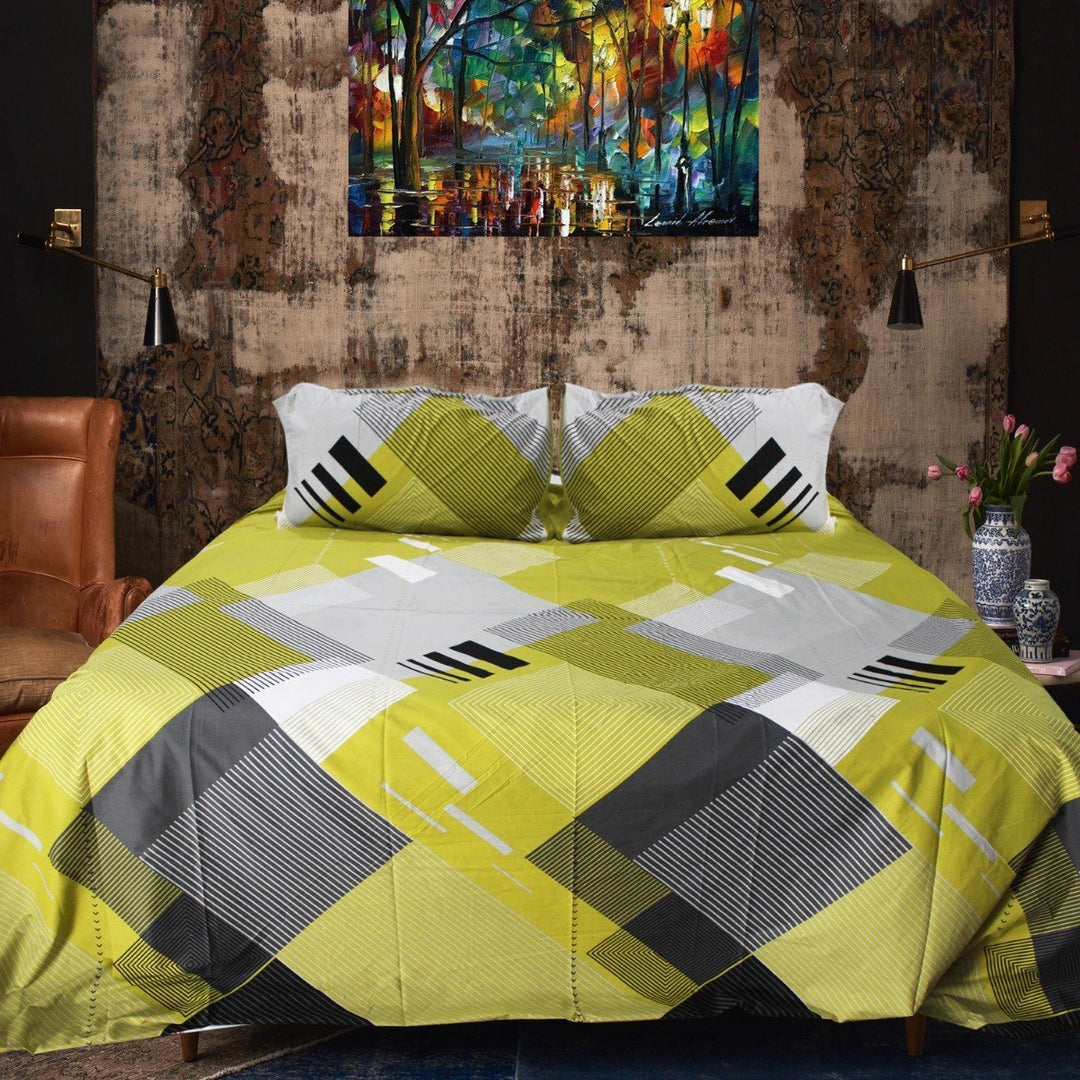 Export Quality Cotton Double Bed Sheet With 2 Pillow cases | Home Décor | Waseeh Pakistan