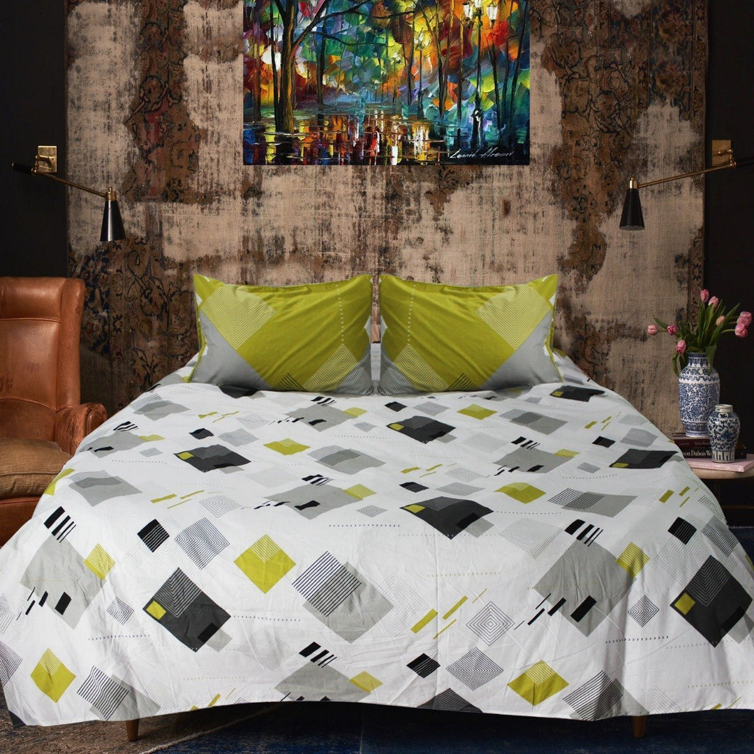Export Quality Cotton Double Bed Sheet With 2 Pillow cases | Home Décor | Waseeh Pakistan
