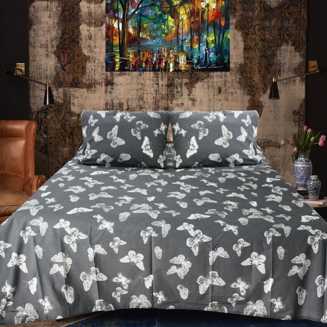 Export Quality Cotton Double Bed Sheet With 2 Pillow cases | Home Décor | Waseeh Pakistan