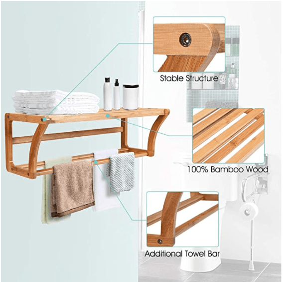 Exquisite Bamboo Towel Rack | Furniture | Waseeh Pakistan