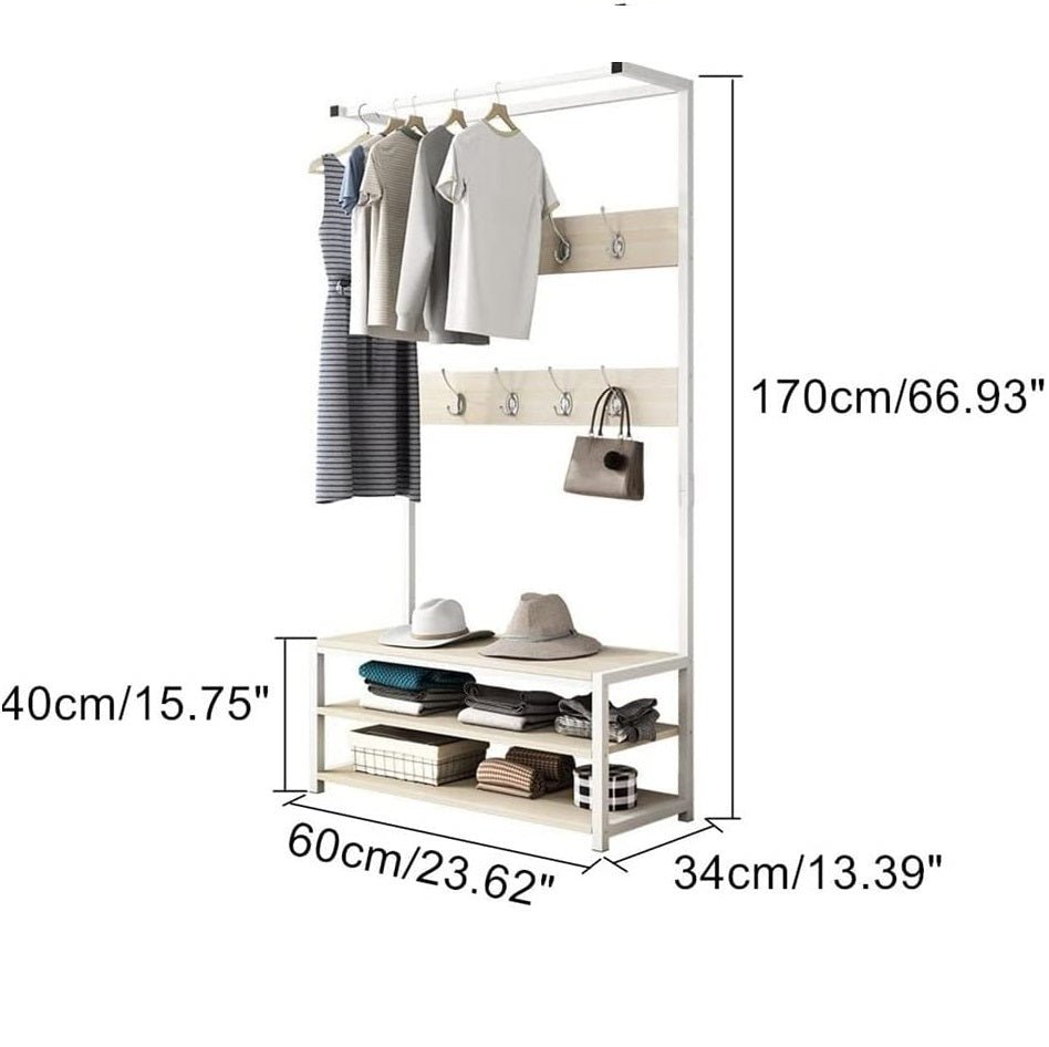 Feline Entryway Hall Living Bedroom Coat Shoe Organizer Storage Rack | Not Sale FB | Waseeh Pakistan