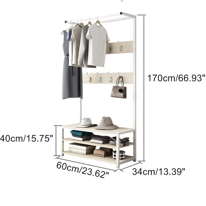 Feline Entryway Hall Living Bedroom Coat Shoe Organizer Storage Rack | Not Sale FB | Waseeh Pakistan