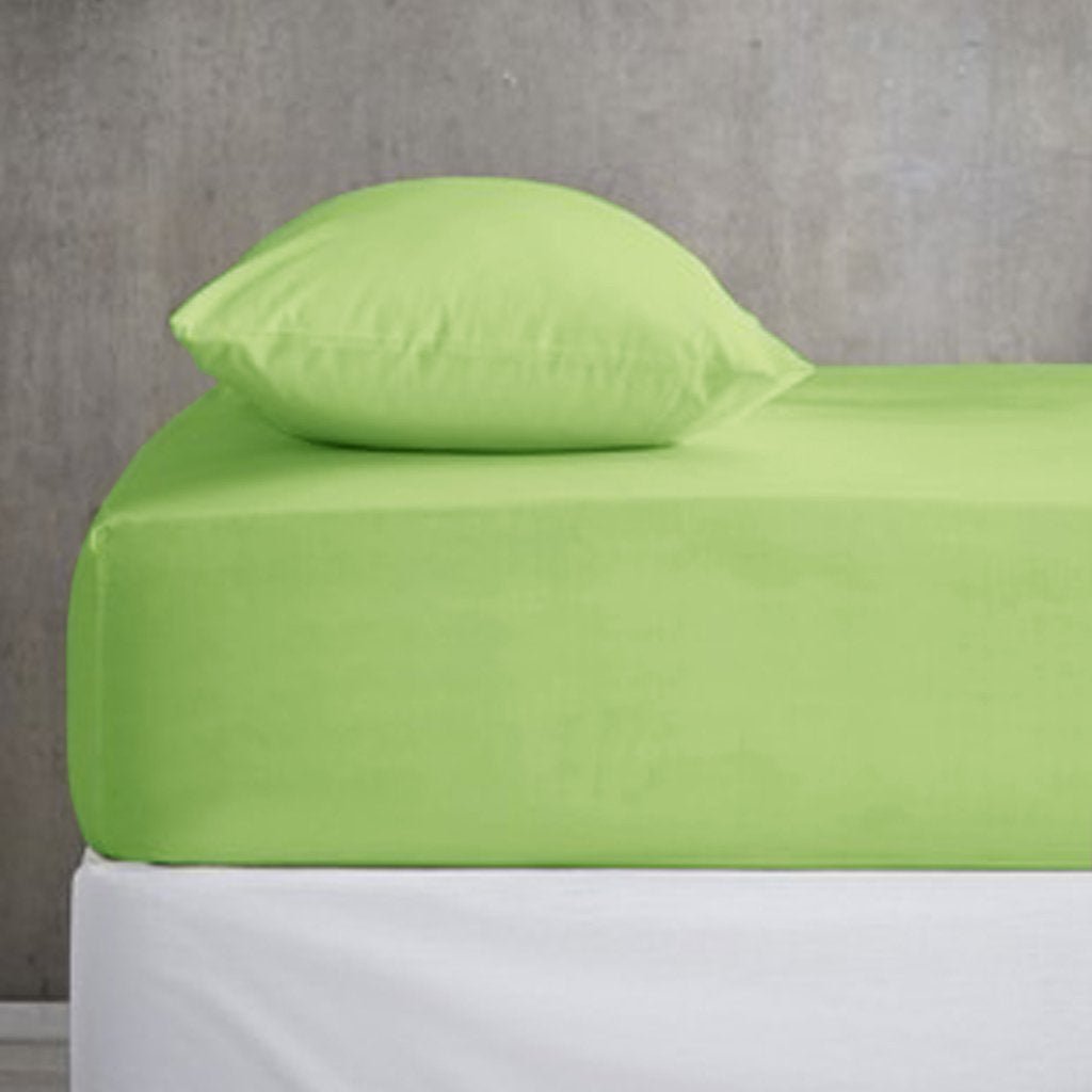 Fitted Sheet with 2 Pillow Covers - Olive Green | Home Décor | Waseeh Pakistan