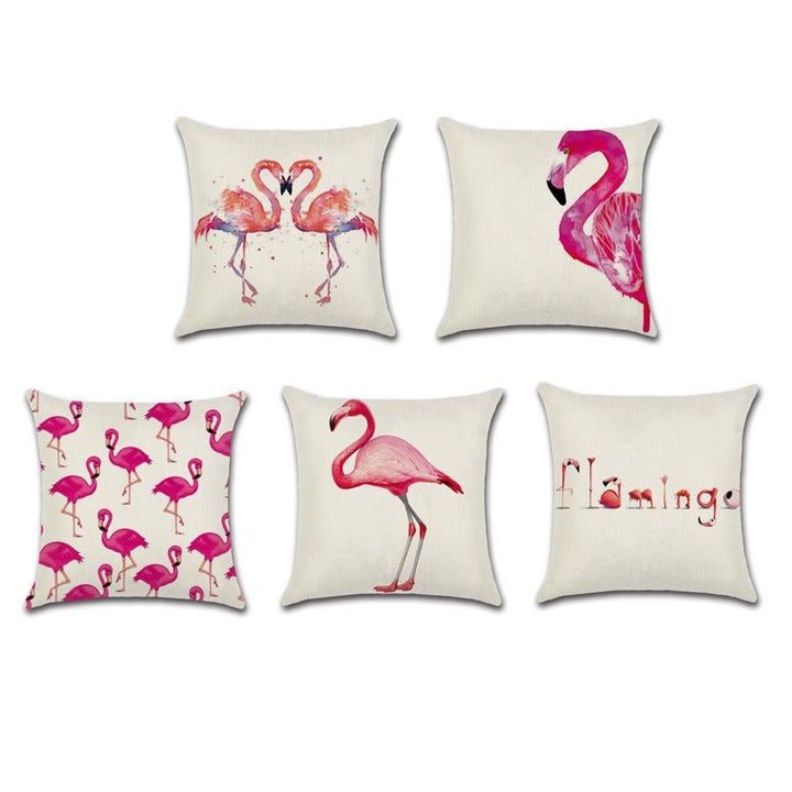 Flamingo Cushion Covers (Set of 5 ) | Home Décor | Waseeh Pakistan