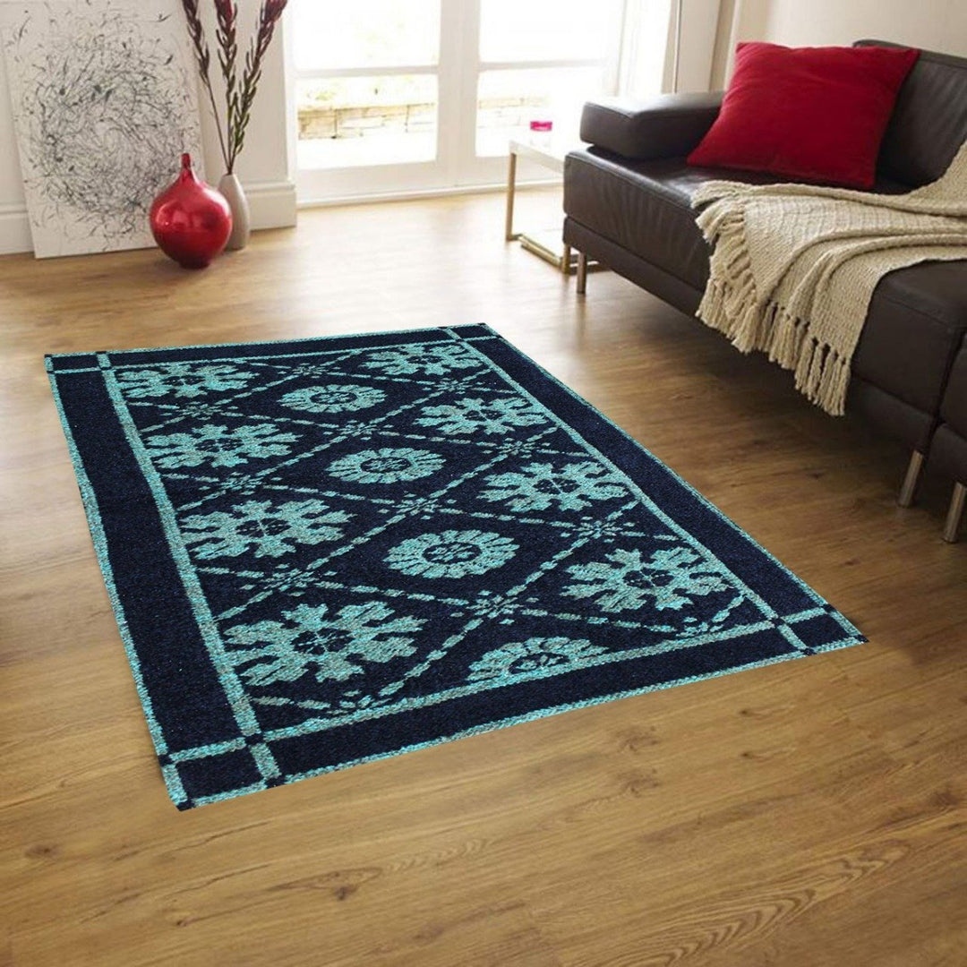 Floral - Hand-woven Woolen Rug - Double Seam - 2&