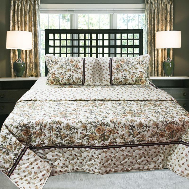 Floral O - Cotton Bed Spread Set - 6 pieces | Home Décor | Waseeh Pakistan