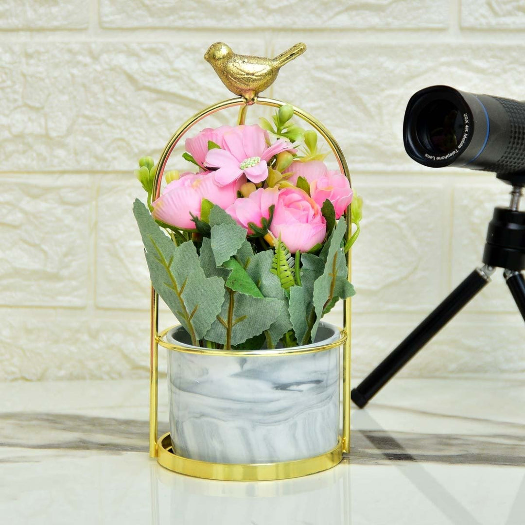 Floral White Flower Pot | Home Décor | Waseeh Pakistan