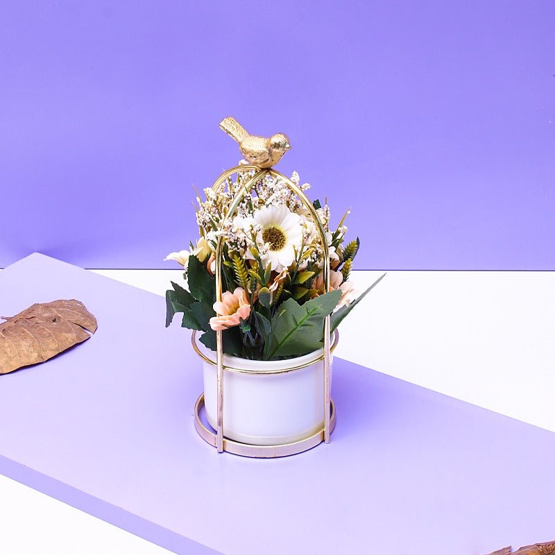 Floral White Flower Pot | Home Décor | Waseeh Pakistan