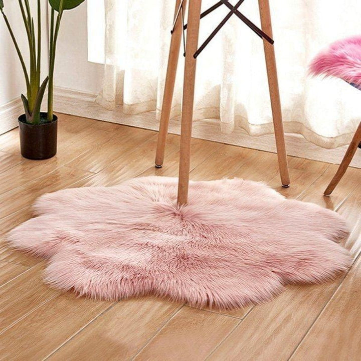 Flower Furry Rugs (4&