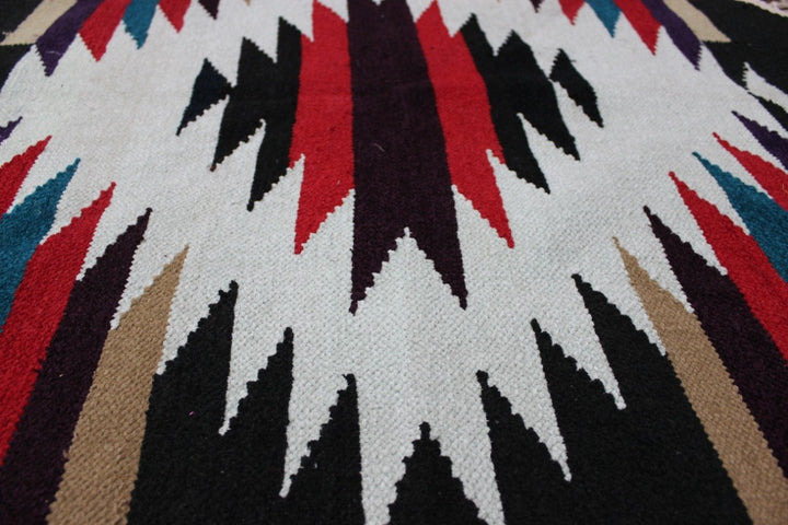Round Geometric - Hand-woven Woolen Rug - Round Large - 4&