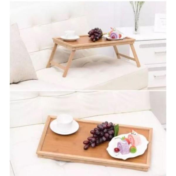 Foldable Portable Bamboo Table For Laptop Bedroom And Kitchen | Wooden Handy Crafts | Waseeh Pakistan