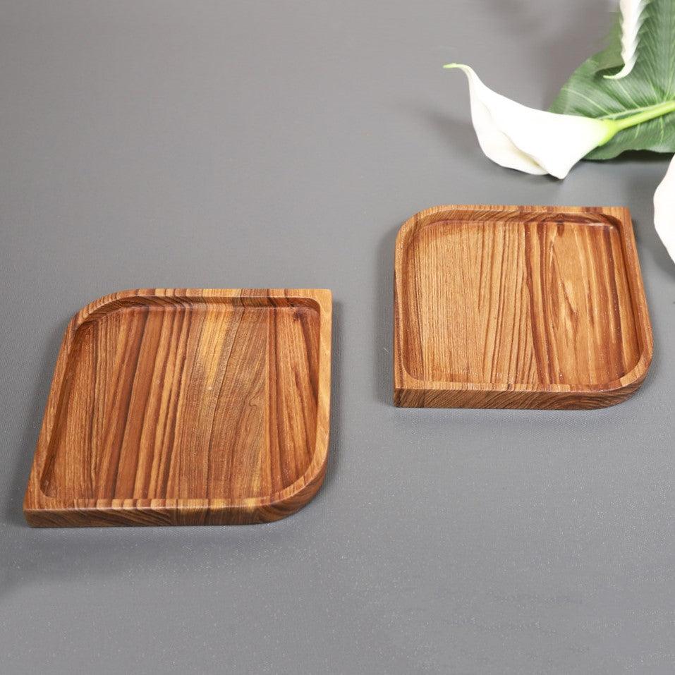 Folio Platters Solid Wood Kitchen Dining Room Serving Coaster Tray | Not Sale FB | Waseeh Pakistan