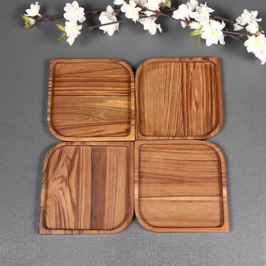 Folio Platters Solid Wood Kitchen Dining Room Serving Coaster Tray | Not Sale FB | Waseeh Pakistan