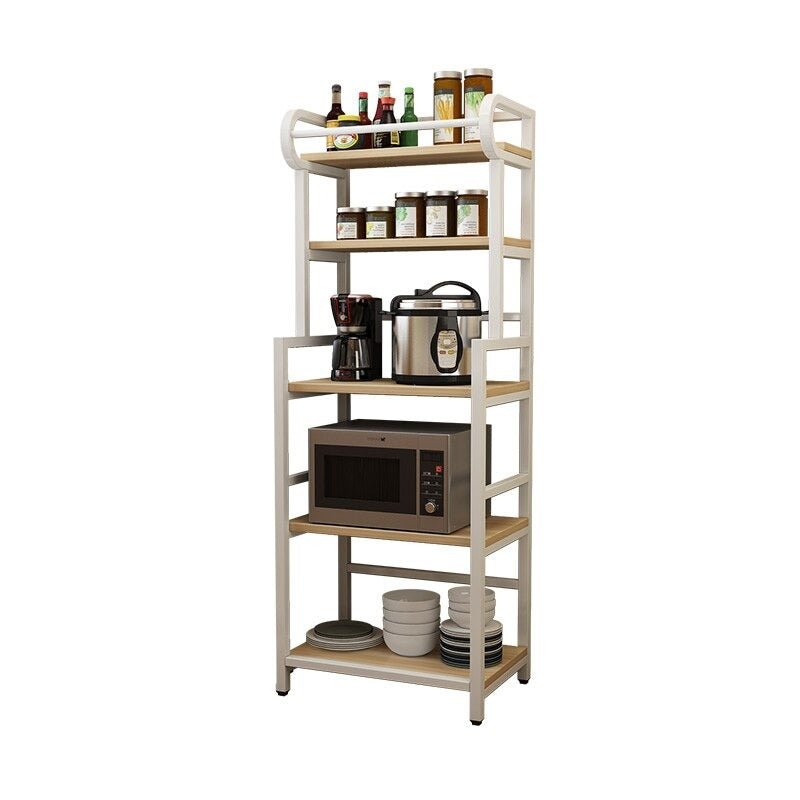 Forno Prato 5-Tier Kitchen Organizer Rack – Metal &amp; Wood | kitchen item | Waseeh Pakistan