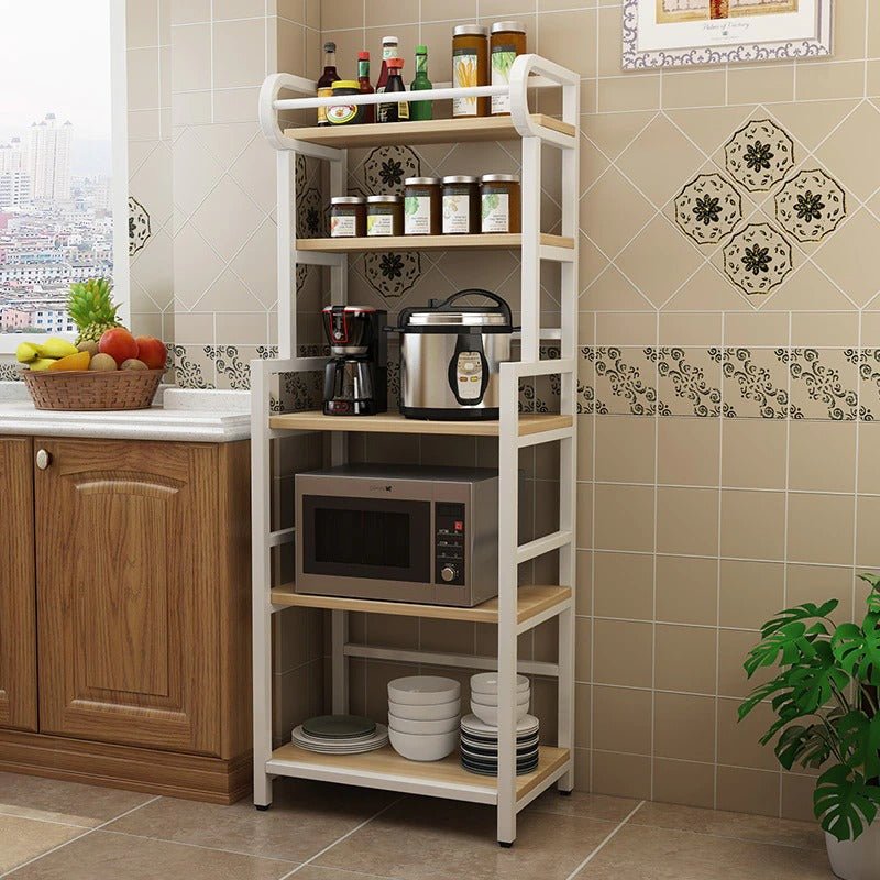 Forno Prato 5-Tier Kitchen Organizer Rack – Metal &amp; Wood | kitchen item | Waseeh Pakistan