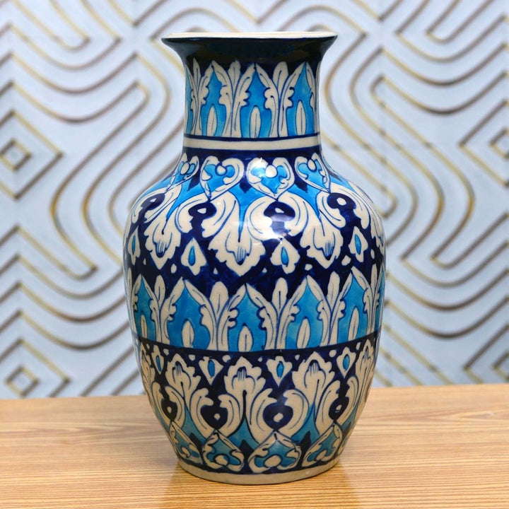 Frozen Ink felicity Vase-Blue pottery | Home Décor | Waseeh Pakistan