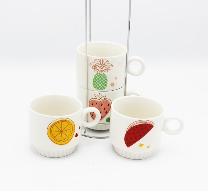 Fruits Cup Tower - 4 Pcs | kitchen item | Waseeh Pakistan