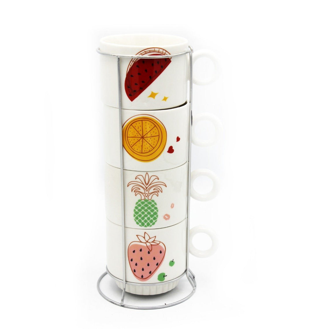 Fruits Cup Tower - 4 Pcs | kitchen item | Waseeh Pakistan