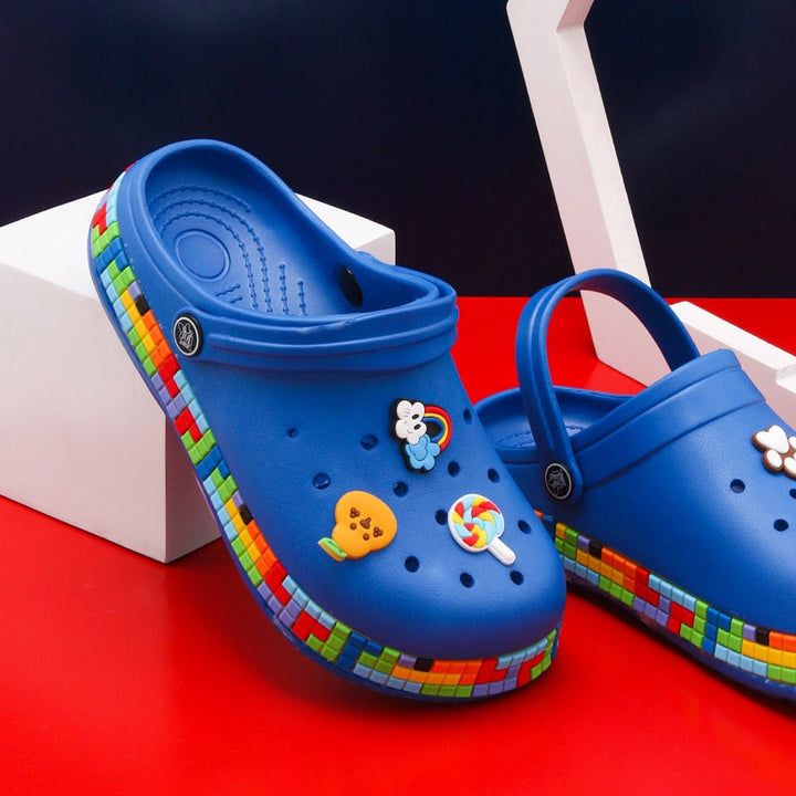 Fruity Rainbows Kids Slippers (Blue) | Fashion Point | Waseeh Pakistan