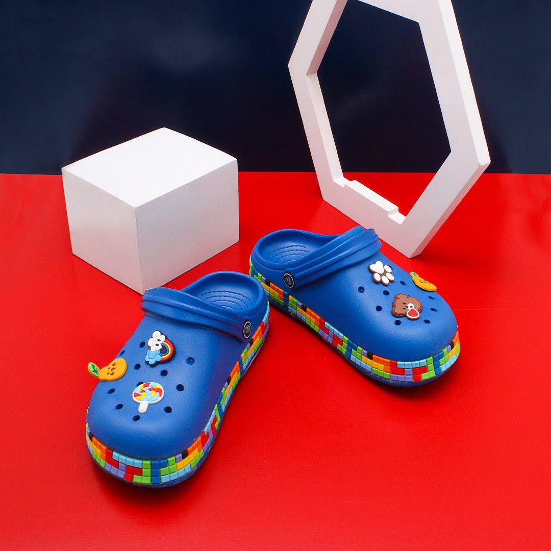 Fruity Rainbows Kids Slippers (Blue) | Fashion Point | Waseeh Pakistan