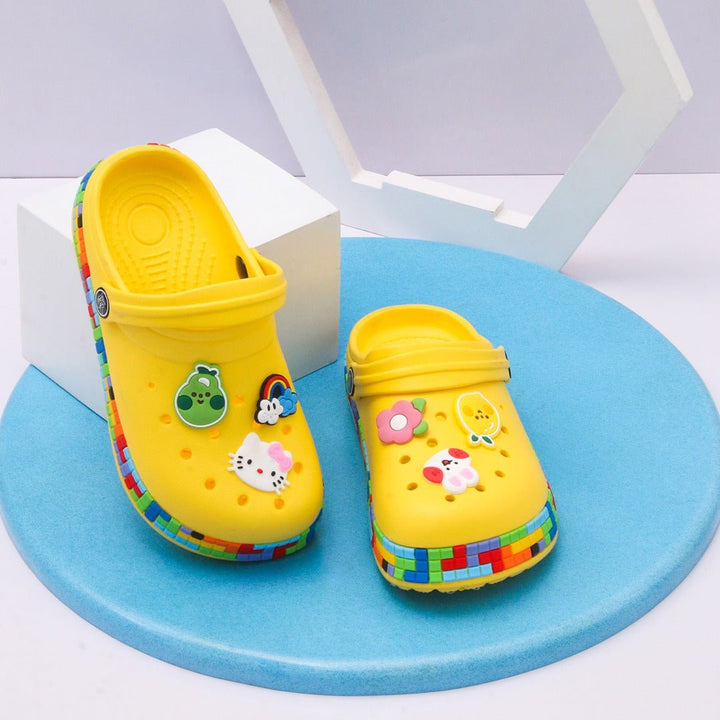 Fruity Rainbows Kids Slippers (Yellow) | Fashion Point | Waseeh Pakistan