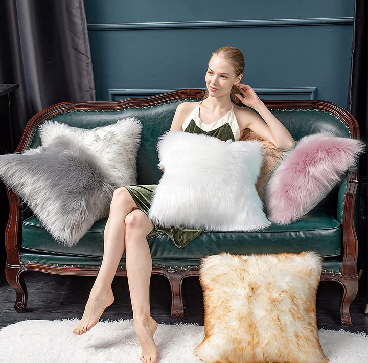 Furry Filled Cushions (16 x 16") | Home Décor | Waseeh Pakistan