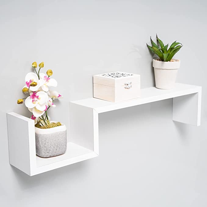 Gatton Dripped Living Lounge Drawing Room Floating Organizer Shelves Decor (Set of 2) | Furniture | Waseeh Pakistan