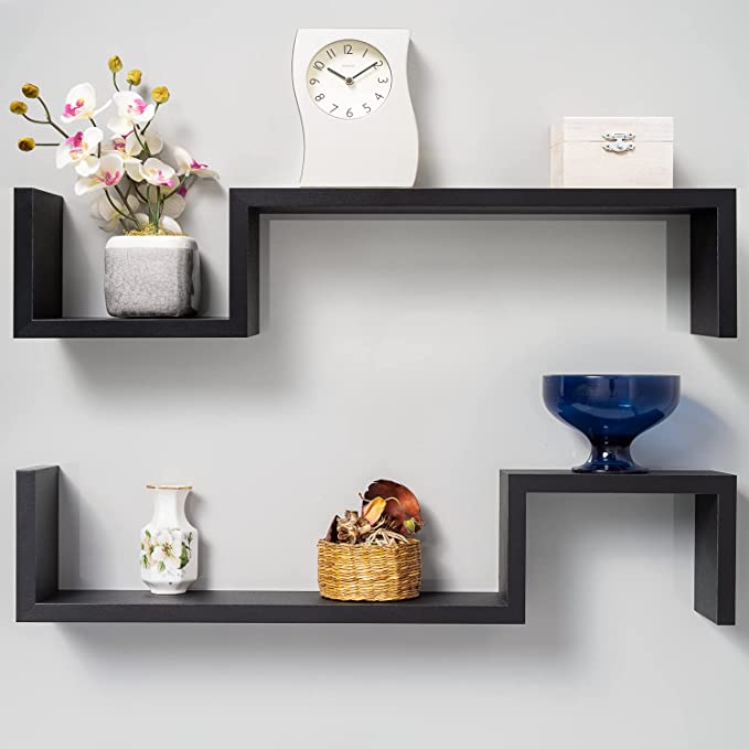 Gatton Dripped Living Lounge Drawing Room Floating Organizer Shelves Decor (Set of 2) | Furniture | Waseeh Pakistan