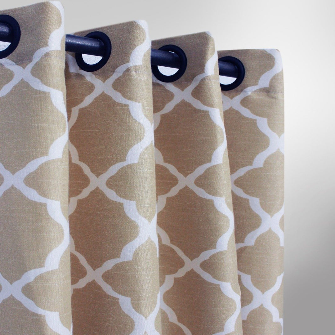 Geometric - Curtain With Lining - Single Panel - 44" x 96" | Home Décor | Waseeh Pakistan
