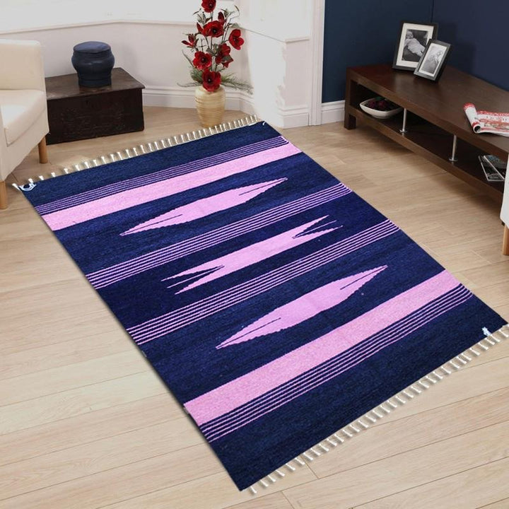 Geometric - Hand-woven Woolen Rug - 3&