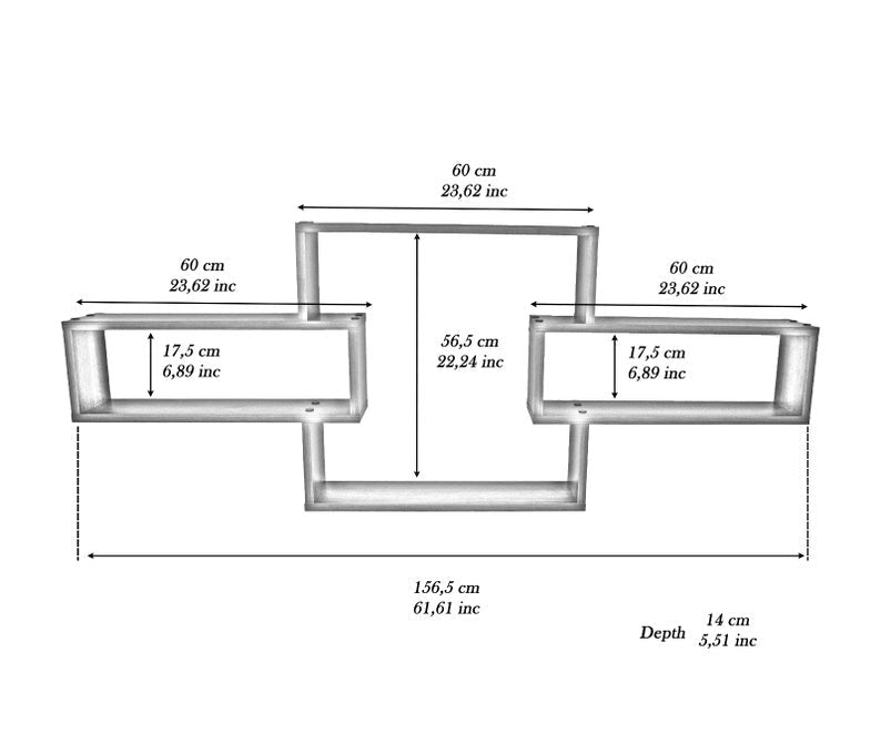 Geometrical Floating Shelves | Furniture | Waseeh Pakistan