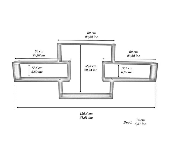 Geometrical Floating Shelves | Furniture | Waseeh Pakistan
