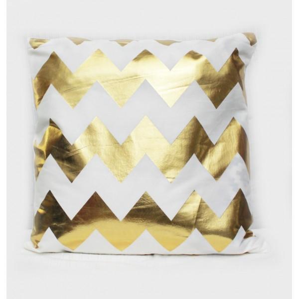 Geometry - Golden Printed Cushion Cover | Home Décor | Waseeh Pakistan
