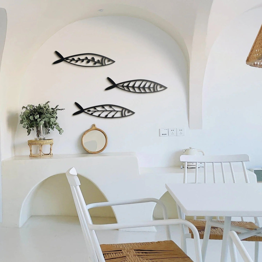 Gobius Trio Fish Wall Hanging Living Drawing Bedroom Decor (Set of 3) | Home Décor | Waseeh Pakistan
