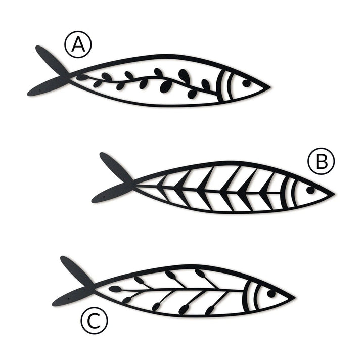 Gobius Trio Fish Wall Hanging Living Drawing Bedroom Decor (Set of 3) | Home Décor | Waseeh Pakistan