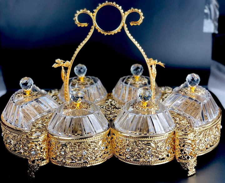 Gold Dry Fruit Sparkles Box | kitchen item | Waseeh Pakistan