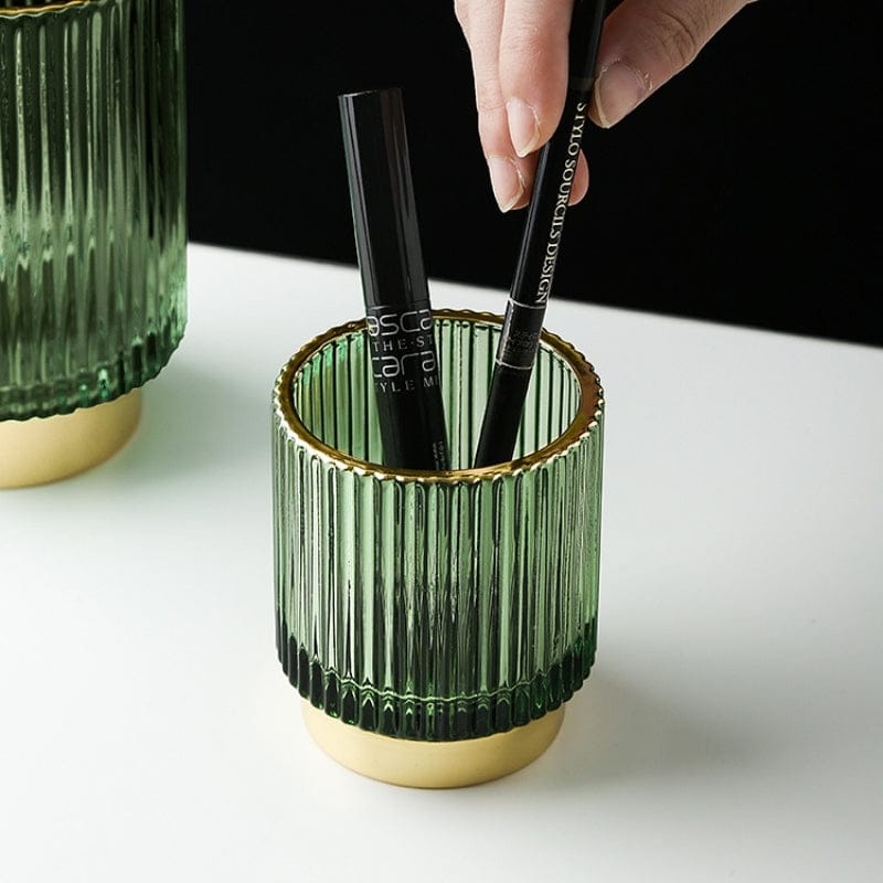 Gold Green Glass Planter | Home Décor | Waseeh Pakistan