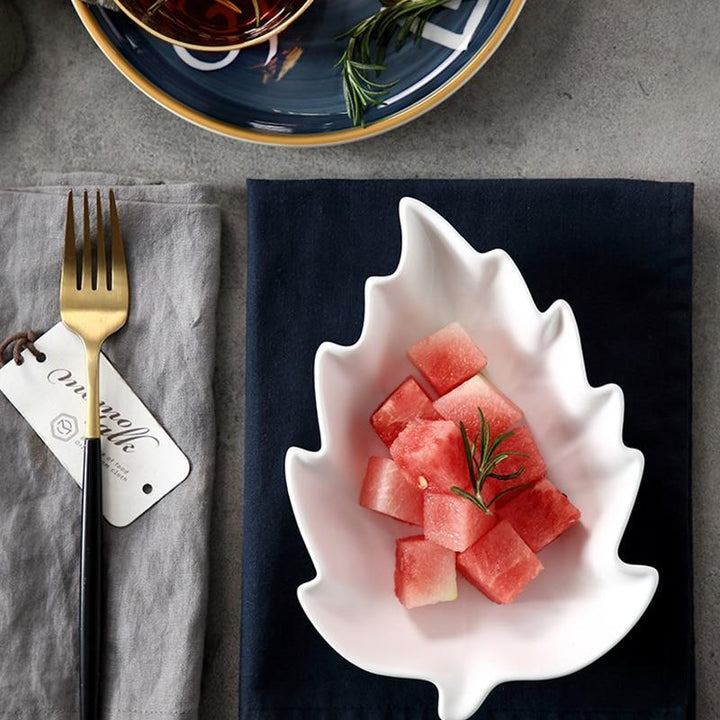 Gold Kish Dry Leaf ceramic bowl | kitchen item | Waseeh Pakistan