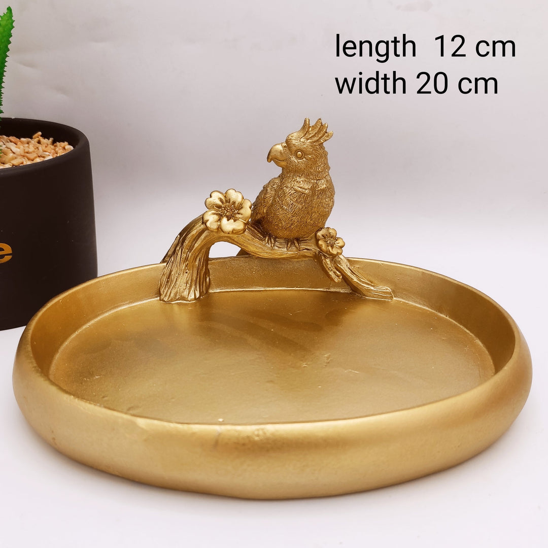 Golden Ceramic Birdy Plate | Home Décor | Waseeh Pakistan