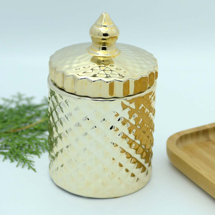Golden Ceramic Jewelry box | Home Décor | Waseeh Pakistan