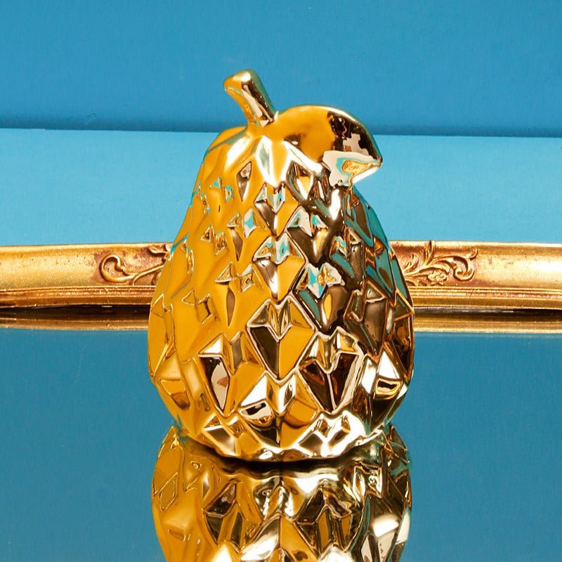Golden Ceramic Pear Decor | Home Décor | Waseeh Pakistan
