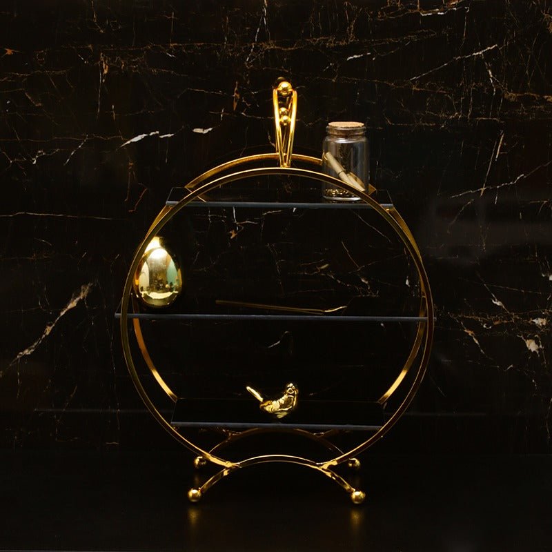 Golden Creative Plate Stand | Home Décor | Waseeh Pakistan