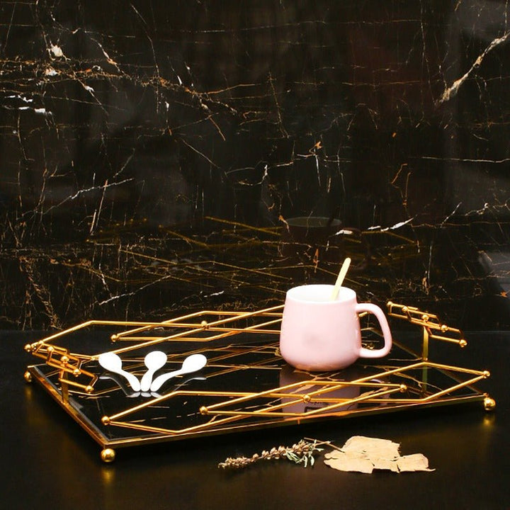 Golden Creative Plate Stand | Home Décor | Waseeh Pakistan