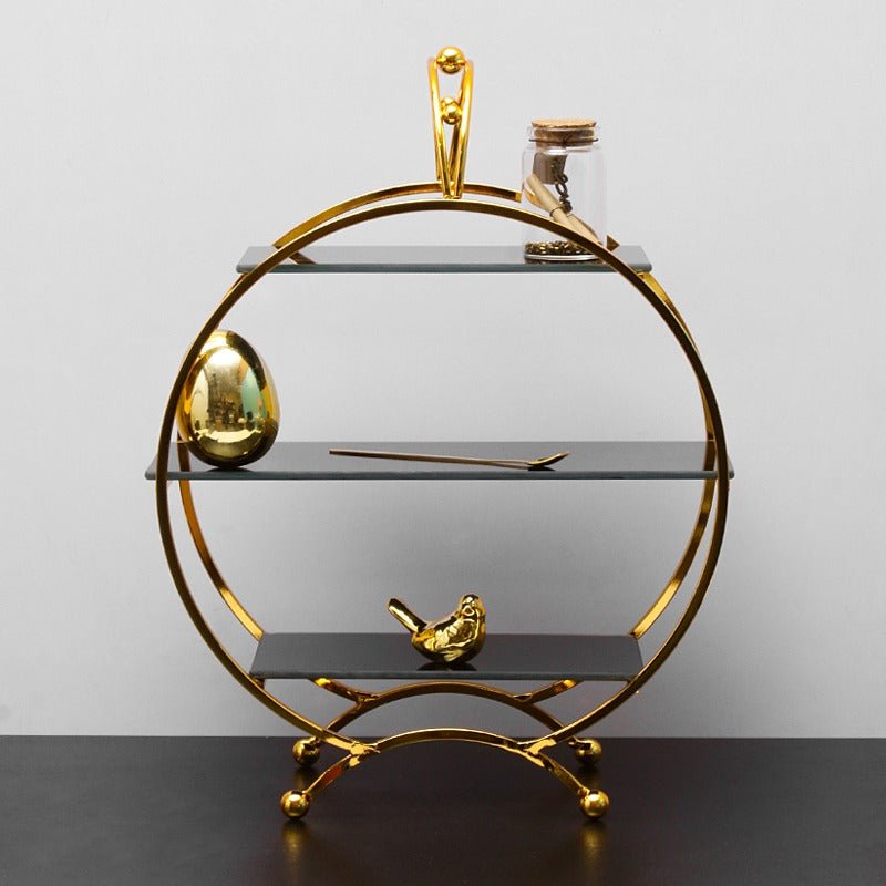 Golden Creative Plate Stand | Home Décor | Waseeh Pakistan