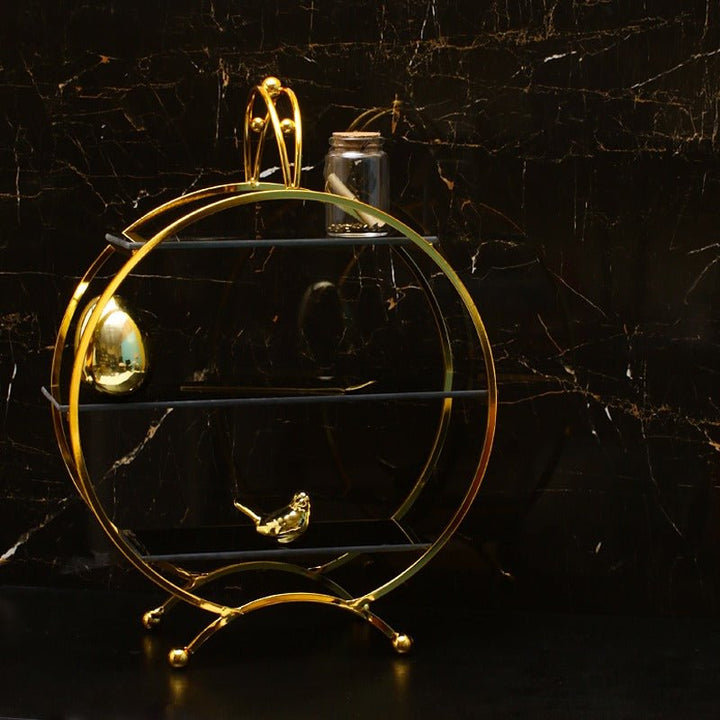Golden Creative Plate Stand | Home Décor | Waseeh Pakistan