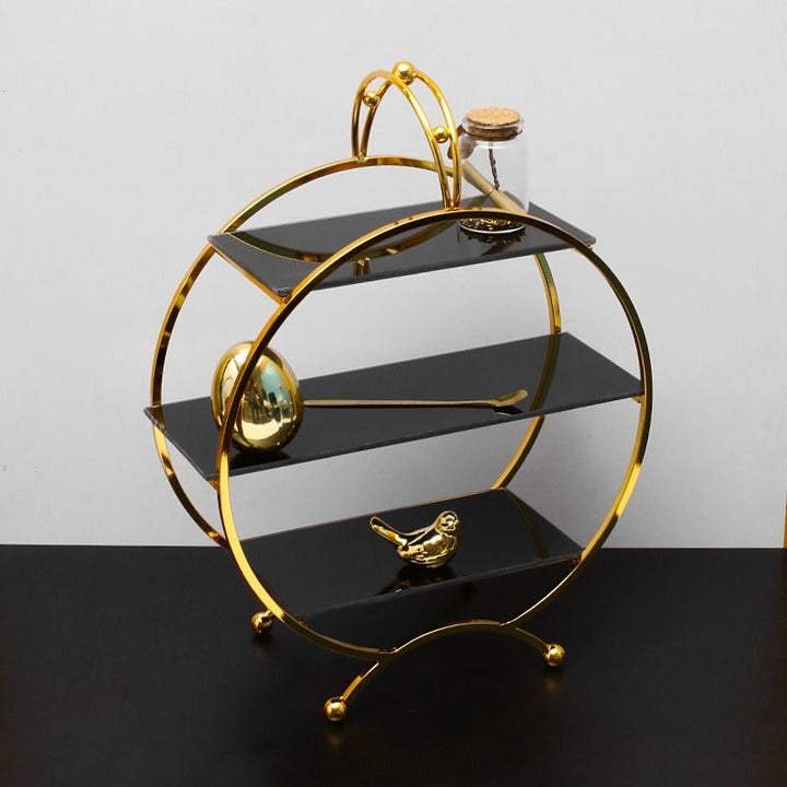 Golden Creative Plate Stand | Home Décor | Waseeh Pakistan