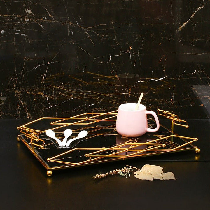Golden Creative Plate Stand | Home Décor | Waseeh Pakistan