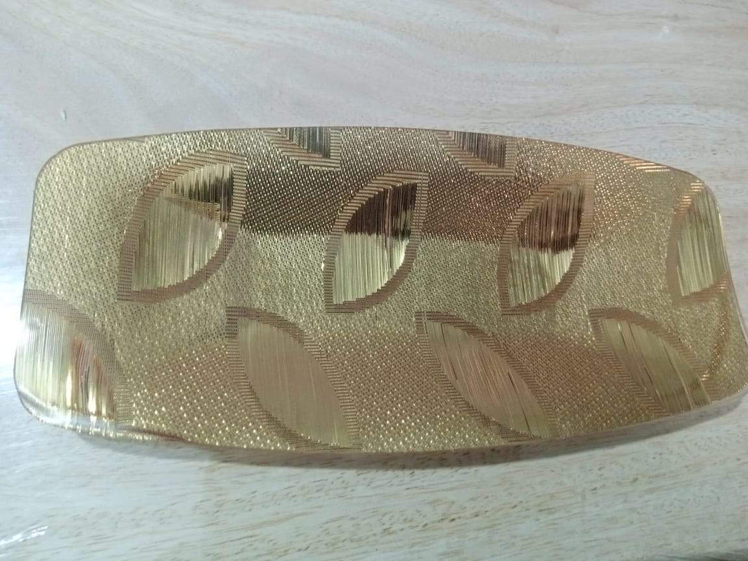 Golden Embroidery Acrylic Dish | kitchen item | Waseeh Pakistan
