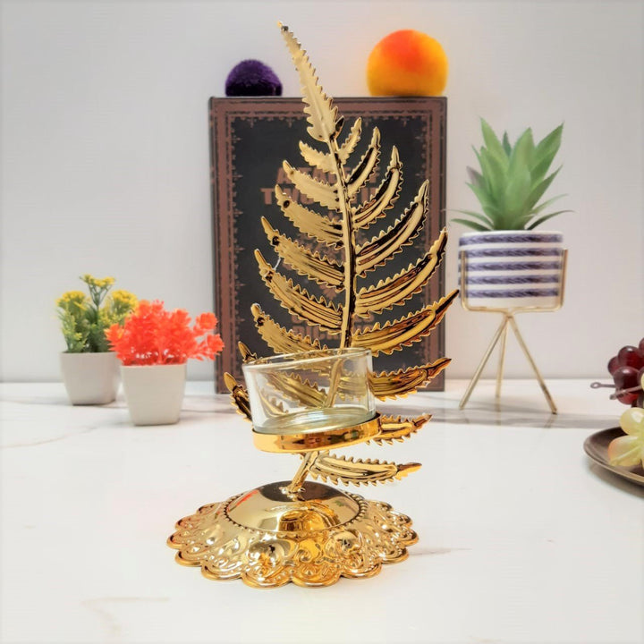Golden Flower Candle Holder | Home Décor | Waseeh Pakistan
