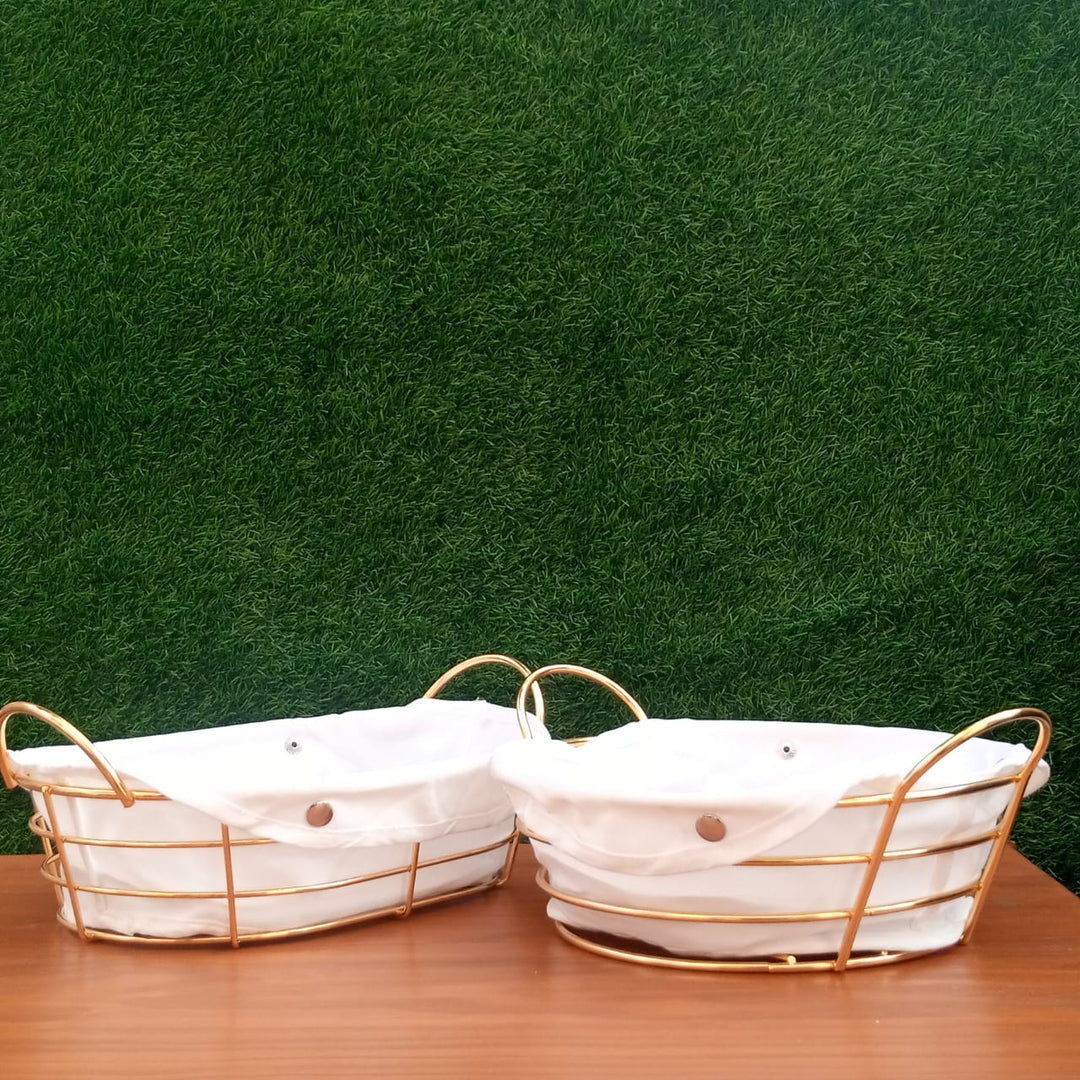 Golden Metal Bread Basket | kitchen item | Waseeh Pakistan